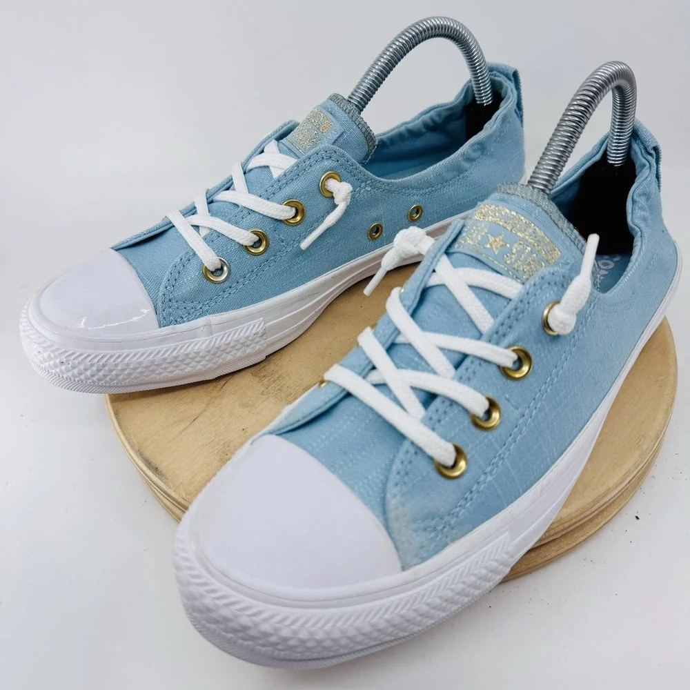Converse  All Star Shoreline Womens 9 light Blue Slip On Canvas Shoes slip on